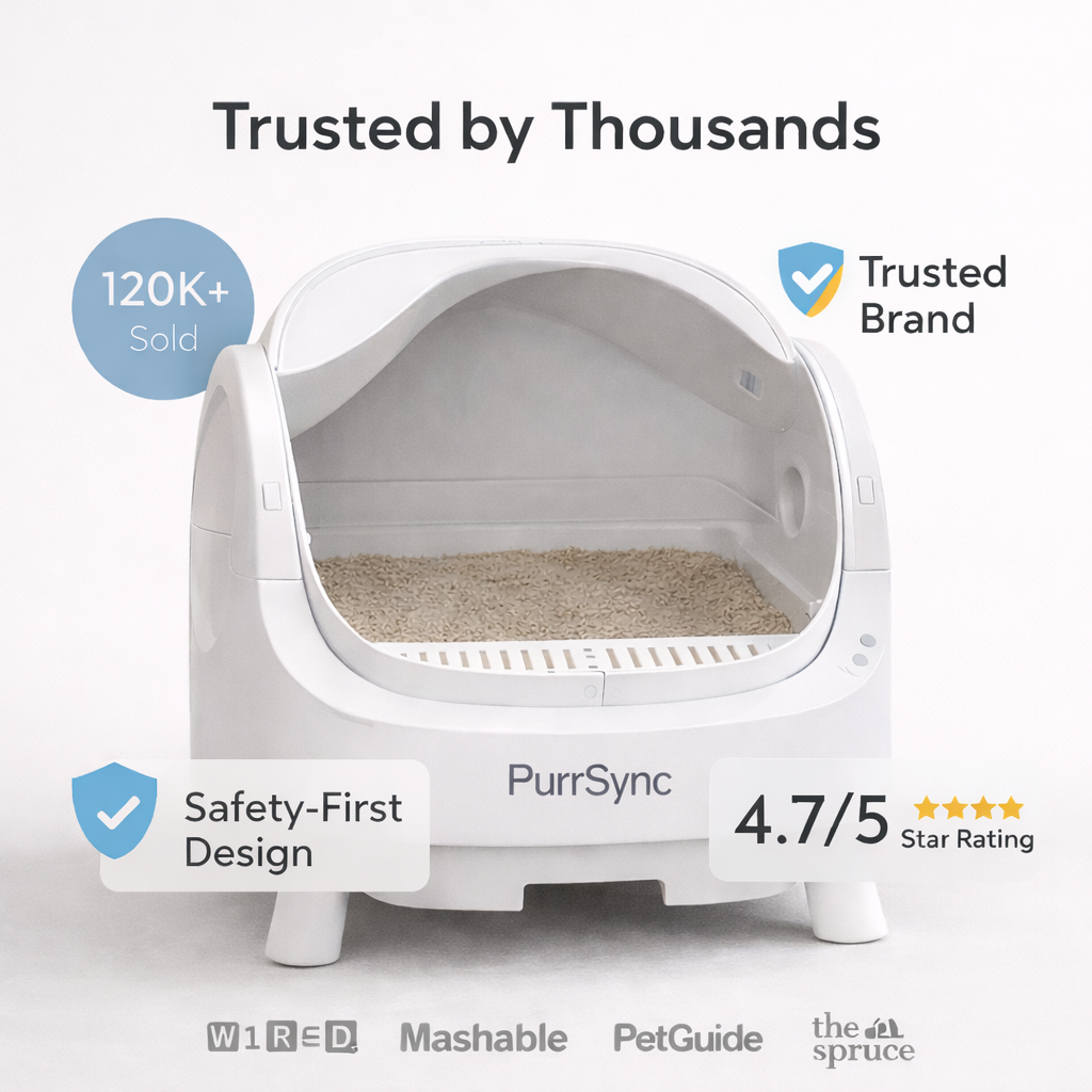 PurrSync Open-Top Cat Litter Box
