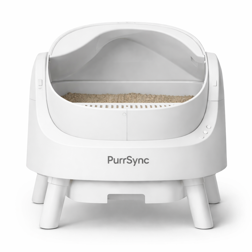 PurrSync Open-Top Cat Litter Box