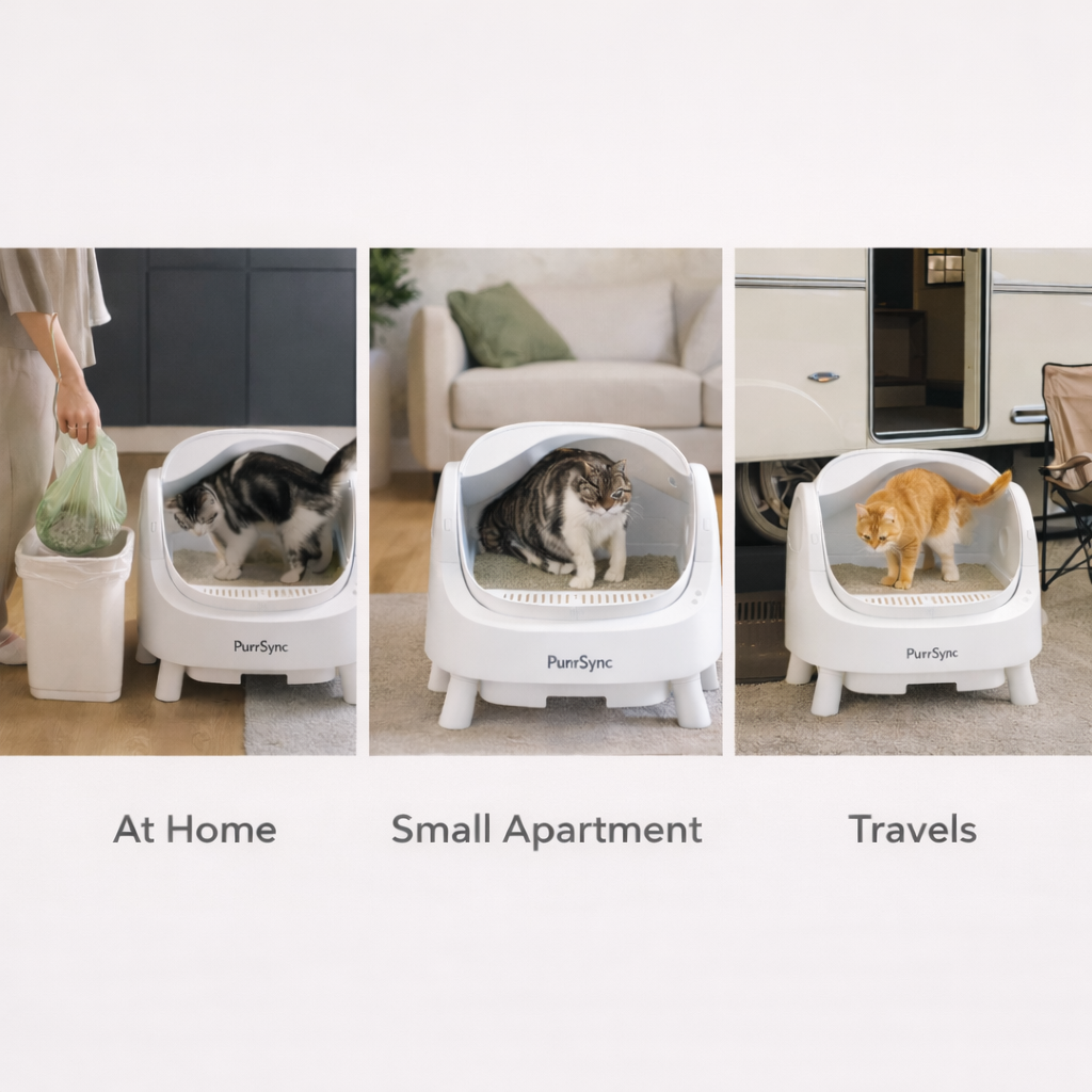 PurrSync Open-Top Cat Litter Box